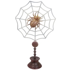 Décoration multifonctionnelle en métal noir en forme de toile d'araignée Art Déco pour la Journée de la Terre, chandelier à bougie chauffe-plat - Product Image 3