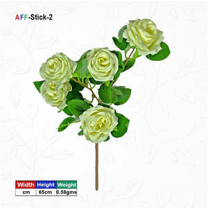 ดอกไม้ประดิษฐ์ สีขาว 5 ดอก AFF-S-3.5 {มีสีต่างๆให้เลือก} - Product Image 1