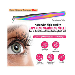 Pinzas de dientes rectos más vendidas, pinzas para extensión de pestañas, pinzas para pestañas, herramienta cosmética para la venta - Product Image 4