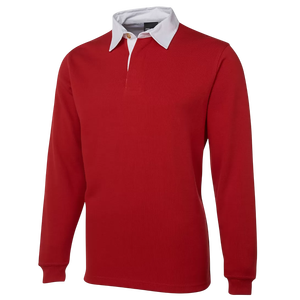 高品質メンズ100% ポリエステルラグビーシャツ長袖クラシックデザイン耐久性快適カジュアルスポーツウェア通気性 - Product Image 1