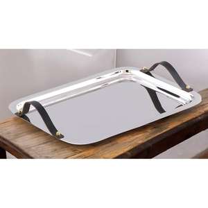 Plateau de service en acier inoxydable non terni pour événement de luxe accueillant un service alimentaire ou une base de pièce maîtresse décorative - Product Image 6