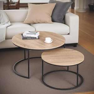 Ensemble de table basse ronde en bois à prix compétitif de haute qualité pour l'exportation, disponible au prix de gros depuis l'Inde - Product Image 4