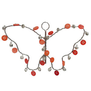 Design élégant Ornement décoratif à suspendre pour la maison Papillon à suspendre en fer/perles pour la décoration de Noël fait à la main en vrac - Product Image 2