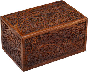 Urnas de cremación de madera para hombres y mujeres Urnas decorativas Urnas funerarias Urnas hechas a mano Urnas de entierro a bajo precio - Product Image 3