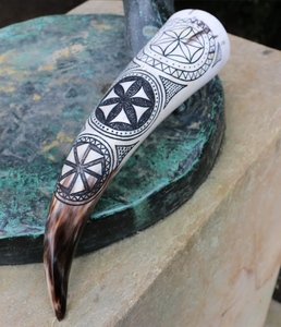 Cuerno de buey de vaca 100% personalizado, cuerno tallado ecológico para beber, capacidad de 300-400ml, estilo Animal, recuerdos religiosos, artesanías naturales - Product Image 5