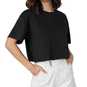 เสื้อครอปท็อปผู้หญิงขายดี ทันสมัย สวมใส่สบายๆ ในฤดูร้อน เนื้อผ้านุ่ม ดีไซน์เก๋ ทันสมัย เสื้อครอปท็อปผู้หญิง - Product Image 1
