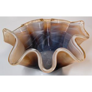 Ammaro-centro de mesa italiano de alta calidad, centro de mesa de dos tonos marrones, decoración del hogar en vidrio - Product Image 4