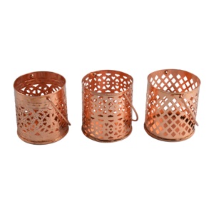 Hanging <b>Candle</b> Votive With Copper Plated Finishing Design <b>Candle</b> and <b>T</b>-<b>light</b> Holder Home Villa Dinner and Wedding Design - Product Image 1