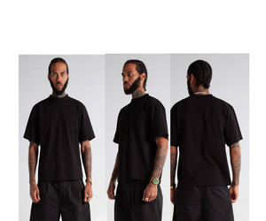 Shaka เสื้อยืดผู้ใหญ่ผู้ใหญ่ shmhss ผ้าฝ้าย/โพลีเอสเตอร์วินเทจระบายอากาศได้ดีน้ำหนักมากสุดมีสไตล์สีเรียบ - Product Image 3