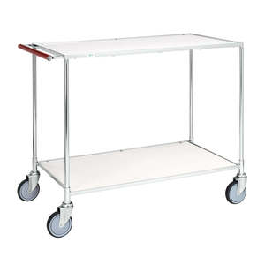 <b>White</b> Four-Wheel Table <b>Trolley</b> KM30780-6 Convenient Mobile Table on Wheels - Product Image 1