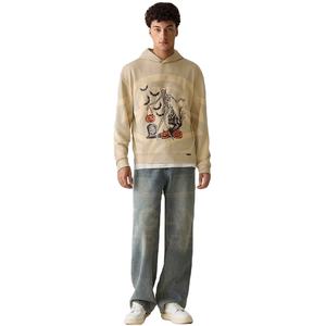 Sudaderas con capucha de estilo callejero para hombre, sudaderas de gran tamaño, moda personalizada, proveedor OEM/ODM en contraste de Color sólido, ropa para hombre con capucha - Product Image 2