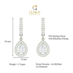 Boucles d'oreilles pendantes en argent sterling 925 de qualité supérieure pour femmes et filles, accessoire de mode - Product Image 4