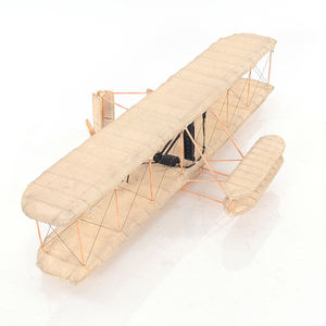 Modèle d'avion vintage des frères Wright, réplique artisanale en bois peinte de l'avion précurseur, décoration intérieure 83.8Lx43.2Wx19.1H cm - Product Image 5
