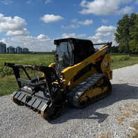 Chargeuse sur chenilles compacte CAT 289D3 Diesel avec attache broyeur pour travaux forestiers