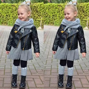 2026 Winter Children's Leather <b>Jacket</b> Stand Collar Waterproof Breathable Unisex Long Sleeve Custom Color Casual Zipper - Product Image 2