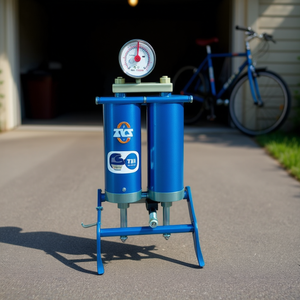 Double Cylinder Bicycle <b>Pump</b> 5 <b>Bar</b> Foot Air <b>Pump</b> with Manometer - Product Image 3