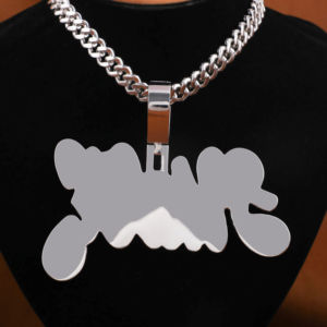 Colgante de Placa con Nombre Personalizado en Plata 925, Cadena con Nombre Personalizada, Regalo Personalizado, Colgante con Letras de Moissanita, Joyería Hip Hop con Incrustaciones - Product Image 2