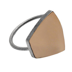 Anillo clásico de Plata de Ley 925 con piedras preciosas de cuarzo chapado en oro Unisex para fiesta de aniversario de boda - Product Image 3