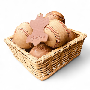 BALLON DE BASEBALL - Geoffrey Vintage Rétro Classique en Cuir Tan Style Rétro avec Coutures Rouges pour Affichage Décoratif - Product Image 4