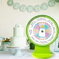 12 pouces bébé douche jeux prix roue Spinner avec support drôle tourner la roue sexe révéler pour fête bébé douche