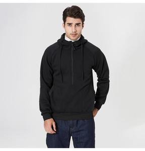 Pull-over à fermeture éclair 100% polyester 1/4 de haute qualité pour hommes sweats à capuche d'hiver Logo personnalisé broderie taille 6XL ODM tissu polaire - Product Image 3