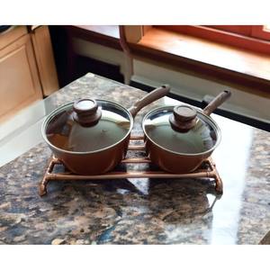 Large Handmade Kitchen Accessories Home Counter Top Dinning Heat Resistant Stainless Steel Copper Finished Trivet - Product Image 4