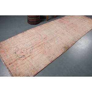 Alfombra de lana turca Vintage Rosa Bohemia 390X1140 cm diseño rectangular de retazos hecho a mano para cabecera adolescente con respaldo de látex - Product Image 2