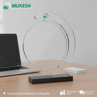 Base para Trofeos Deportivos de Acrílico Pulido y Duradero Eterna Circle de Mukesh Enterprise, con Grabado en Letterpress para Premios Corporativos