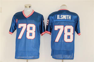 เสื้อฟุตบอลย้อนยุคทีมบัฟฟาโล บิลส์ ยุค 90 พร้อมโลโก้ทีมพิมพ์ 3 มิติ และแถบแขนเสื้อ มีไซส์พลัส - Product Image 6