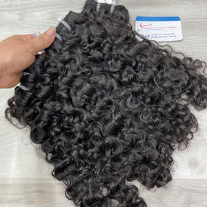 Super vente!!! Paquets de cheveux bruts doublement étirés Extensions de cheveux bouclés birmans Steam Big All-Length with Lace Closure pour la fabrication de perruques - Product Image 1