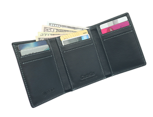 [Stock] Castello Top qualité cuir de vachette souple RFID hommes portefeuille à trois volets noir nouveau Design 2024 vente en gros livraison rapide maintenant - Product Image 2