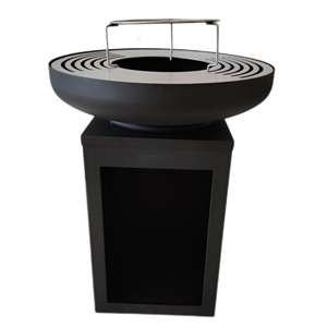 Plancha Redonda Multifuncional <span class=keywords><strong>para</strong></span> Patio Trasero, Parrilla <span class=keywords><strong>de</strong></span> <span class=keywords><strong>Leña</strong></span>, Barbacoa <span class=keywords><strong>de</strong></span> <span class=keywords><strong>Metal</strong></span> Negro <span class=keywords><strong>para</strong></span> <span class=keywords><strong>Cocina</strong></span> al Aire Libre, Venta al por Mayor <span class=keywords><strong>de</strong></span> Fábrica - Product Image 1