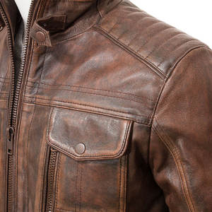 Chaqueta de Cuero de Invierno para Hombre de Alta Calidad, Estilo Urbano con Diseño de Cremallera, Impermeable y Transpirable, Precio al por Mayor - Product Image 3