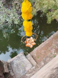 <b>Brass</b> Lotus Tea Light <b>Holder</b> Marigold Flowers Hanging <b>Candle</b> <b>Holder</b> for Entryway Pooja Room Festive Home Decor for Diwali - Product Image 4