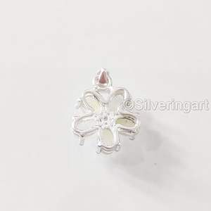 Pendentif pour femme en opale éthiopienne naturelle, forme florale, pendentif de Noël, bijoux faits à la main, pendentif en argent sterling 925 - Product Image 6