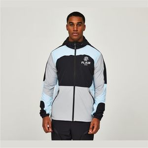 เสื้อแจ็คเก็ตกันลมแบบมีซิปสำหรับผู้ชาย วิ่งได้ กันฝน กันน้ำ ระบายอากาศได้ดี มีฮู้ดพับเก็บได้ - Product Image 2