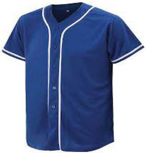 ปุ่มโพลีเอสเตอร์100% ลงเสื้อเบสบอลที่กำหนดเองว่างเปล่าซอฟท์บอลสวม - Product Image 1