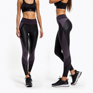 Pantalon d'entraînement extensible pour femme en leggings coupe sèche et style de compression conçu avec taille haute pour la gym et la course - Product Image 4