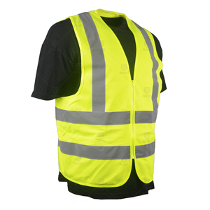 Áo Gi Lê Phản Quang <span class=keywords><strong>Hi</strong></span>-<span class=keywords><strong>vis</strong></span> An Toàn Ansi Class 2 Giá Rẻ Có Khóa Kéo Và Túi - Product Image 6