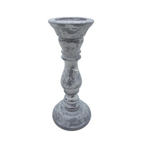 Pilar de vela de aluminio Piedra gris oscuro utilizada para decoraciones espirituales Mesa de comedor Un centro de mesa festivo Portavelas - Product Image 5