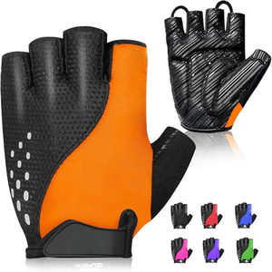 Gants de cyclisme demi-doigt en nylon léger, flexible et antidérapant de la meilleure qualité Gants de vélo rembourrés au design personnalisé - Product Image 4