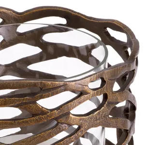 โคมไฟอลูมิเนียมทำมือสำหรับตกแต่งบ้าน วันวาเลนไทน์ ไอซ์แลนด์ ออโรร่า ที่วางเทียนรูปวงแหวน - Product Image 5