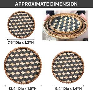แผ่นแขวนผนังทำจากไม้ไผ่สานเป็นมิตรต่อสิ่งแวดล้อมใช้ตกแต่งผู้จำหน่ายจากเวียดนาม - Product Image 4