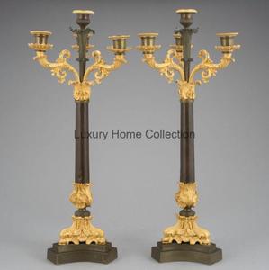 Candélabres en métal festif et de fête foudre et utilisation de pièce maîtresse décorative couleur or conception forgée fournitures d'articles artisanaux - Product Image 3