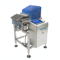 Peseuse dynamique à 4 voies pour sachets de café, sucre, et autres aliments en bande sur convoyeur, précision 0,01g, 28 pièces/min