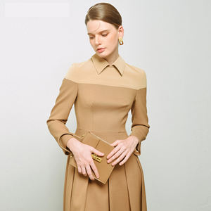 HADIE ROBE MIDI PLISSÉE Haute Qualité Anti-Rides Respirant Élégant 60% Viscose Emballage Personnalisé du Fabricant du Vietnam - Product Image 6