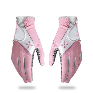 Wholesale Golf Gloves Manufacturer Custom Logo sheepskin Leather Golf Gloves for <b>Men</b> White Blue Custom Packaging OEM Pcs - Product Image 1