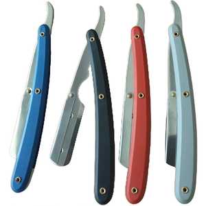 มีดโกนสแตนเลสแบบขอบตรงมีดโกนหนวดใบมีดเดี่ยวใบมีดโกนหนวดใช้งานง่ายสินค้าใหม่2023มืออาชีพ - Product Image 5