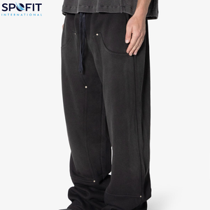 กางเกงวอร์มขายาวของผู้ชายผ้าคอร์ดูร่าทรงขากว้างน้ำหนักเบามีไซส์พิเศษออกแบบได้ตามต้องการ - Product Image 2
