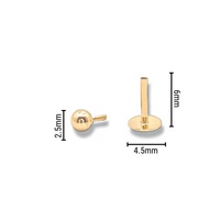 Joyería de Oro Fino Unisex, Piercing de Oreja, Diseño de Calidad Española, Tragus, Cartílago Helix Rook Ball, Piercing para Todas las Edades